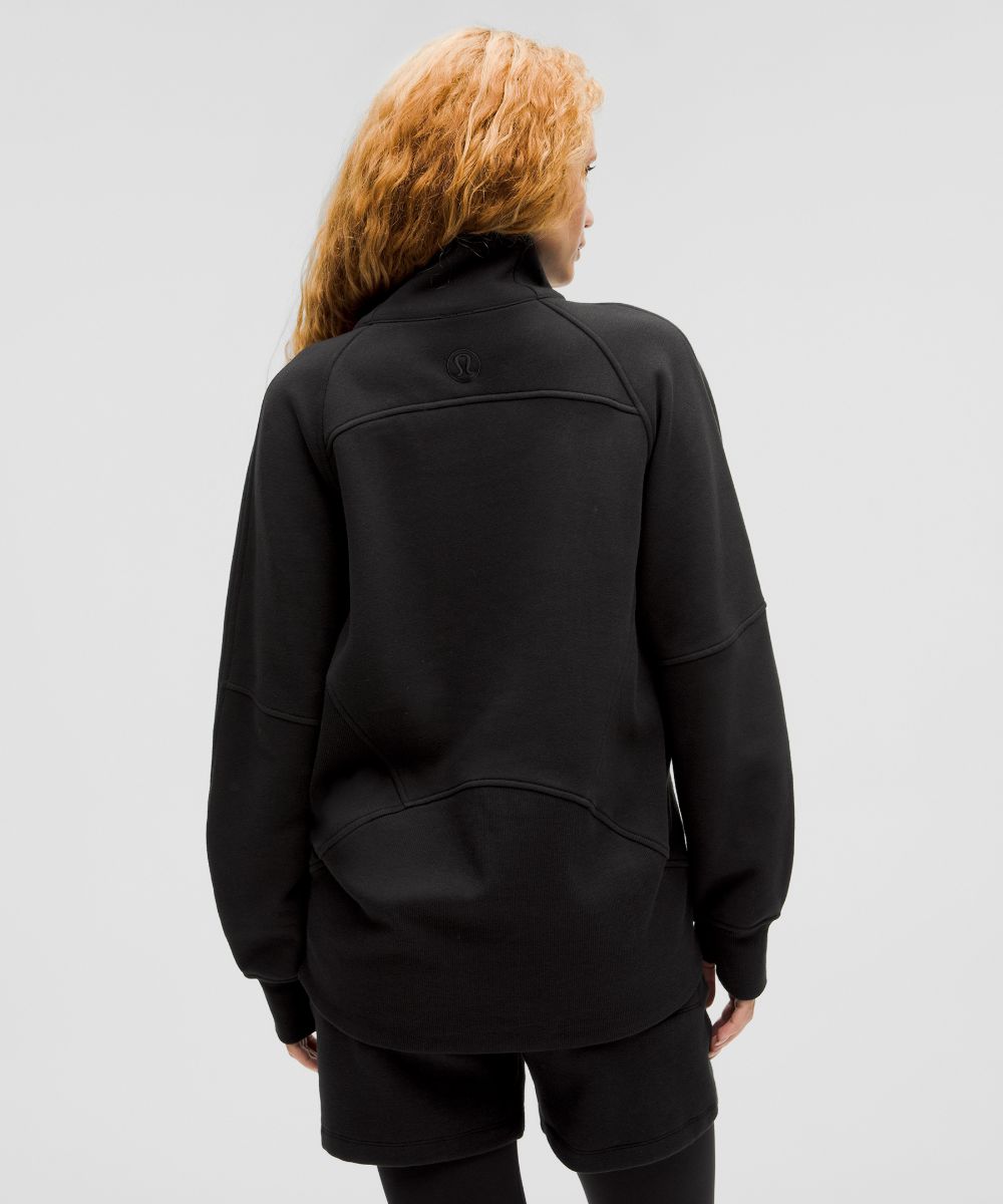 Sweat demi-zippé Scuba Oversized à col cheminée Long