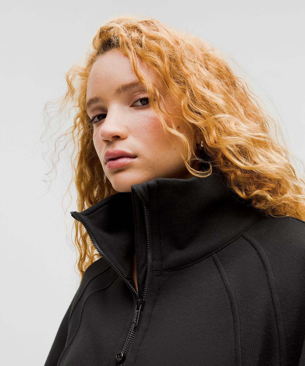 Sweat demi-zippé Scuba Oversized à col cheminée Long