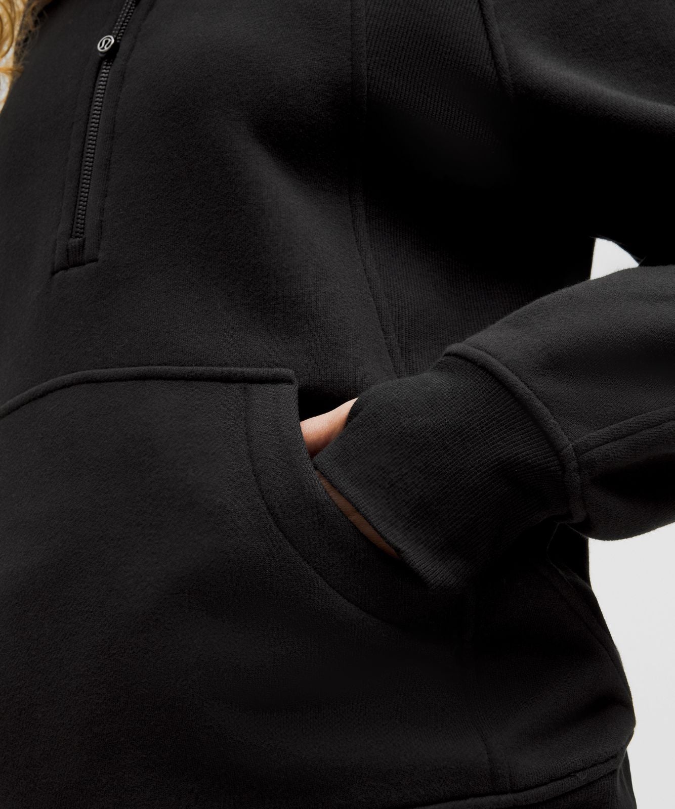 Sweat demi-zippé Scuba Oversized à col cheminée Long