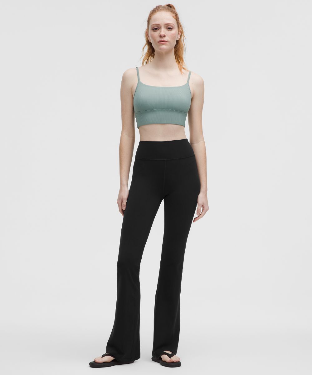 Pantalon Groove évasé taille haute en Nulu Standard