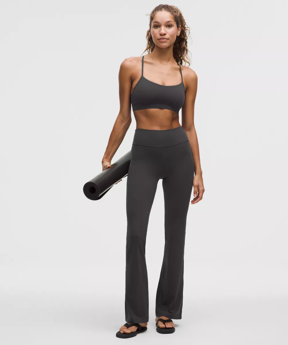 Pantalon Groove évasé taille haute en Nulu Standard