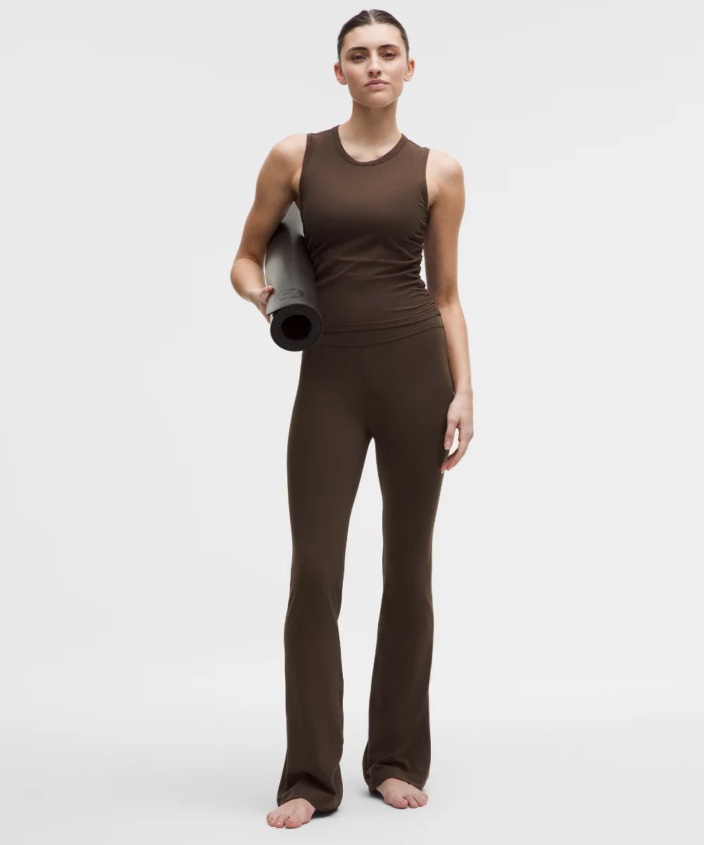 Pantalon Groove évasé taille haute en Nulu Standard