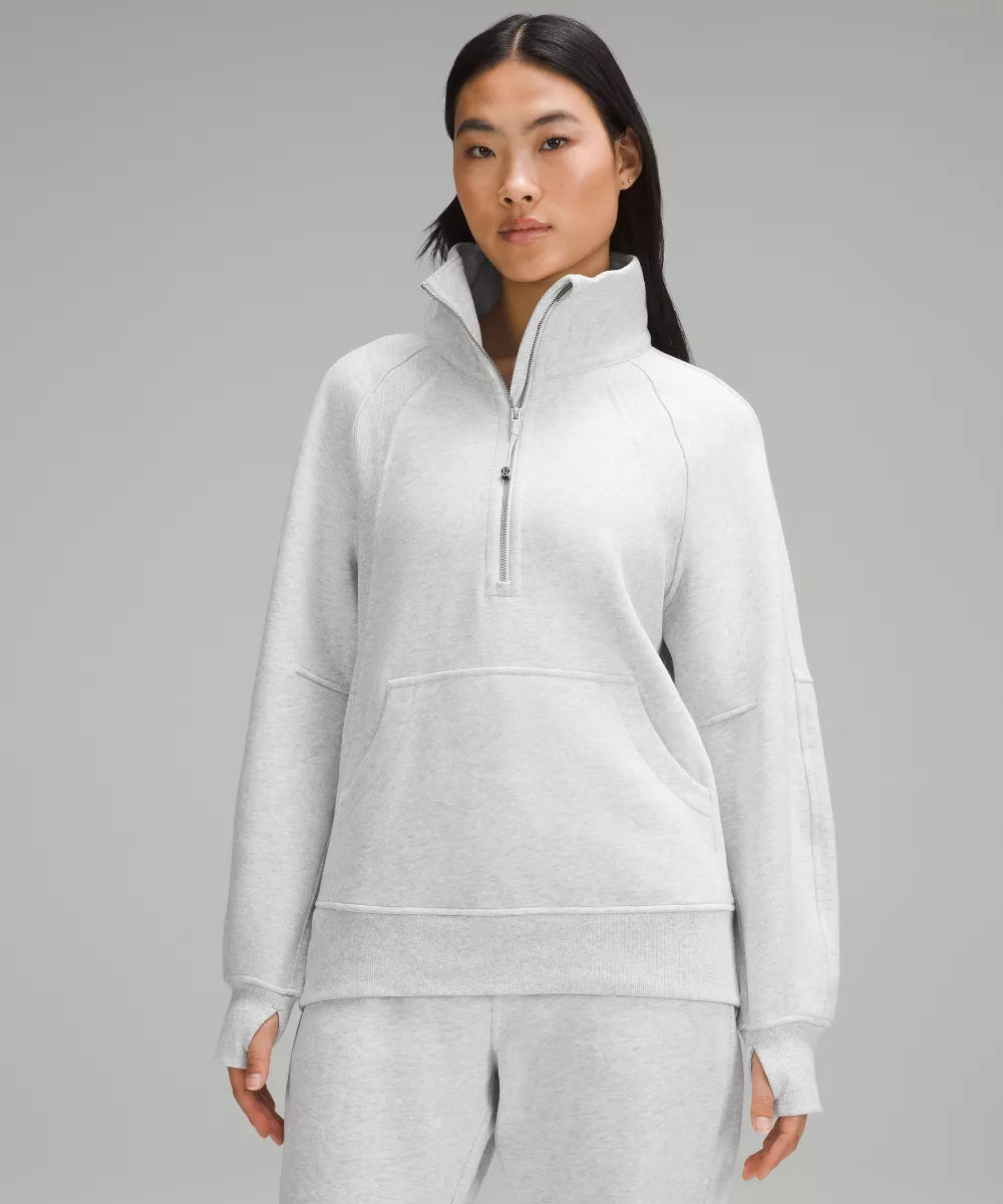 Sweat demi-zippé Scuba Oversized à col cheminée  Long