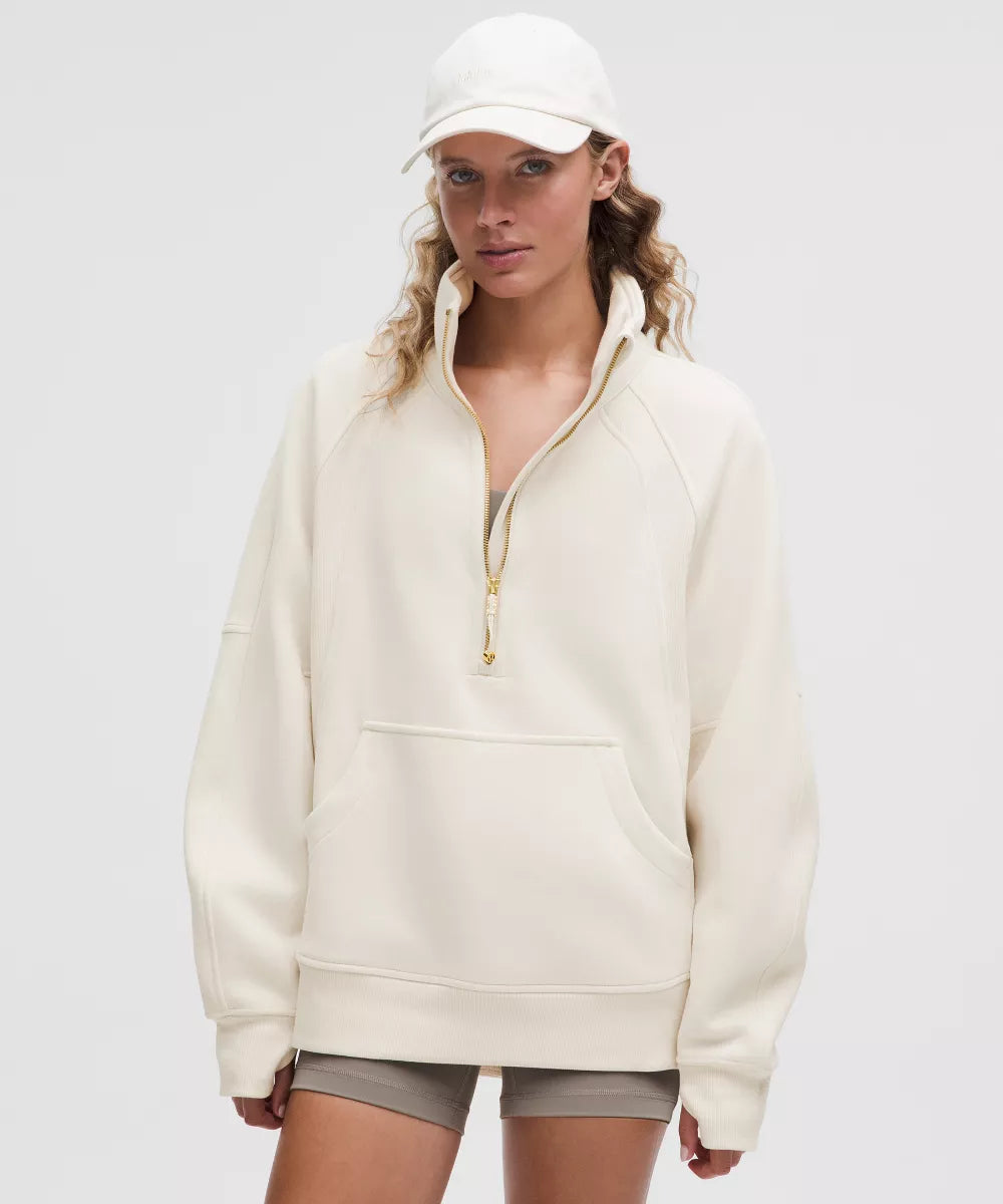 Sweat demi-zippé Scuba Oversized à col cheminée  Long
