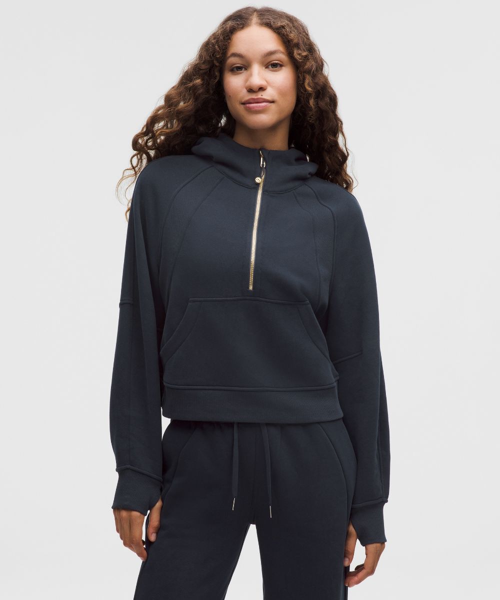 Sweat à capuche Scuba Oversized demi-zippé