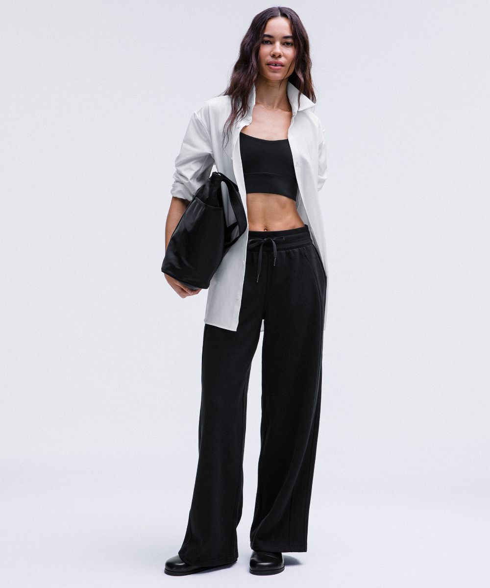 Pantalon Scuba large taille mi-haute  Standard