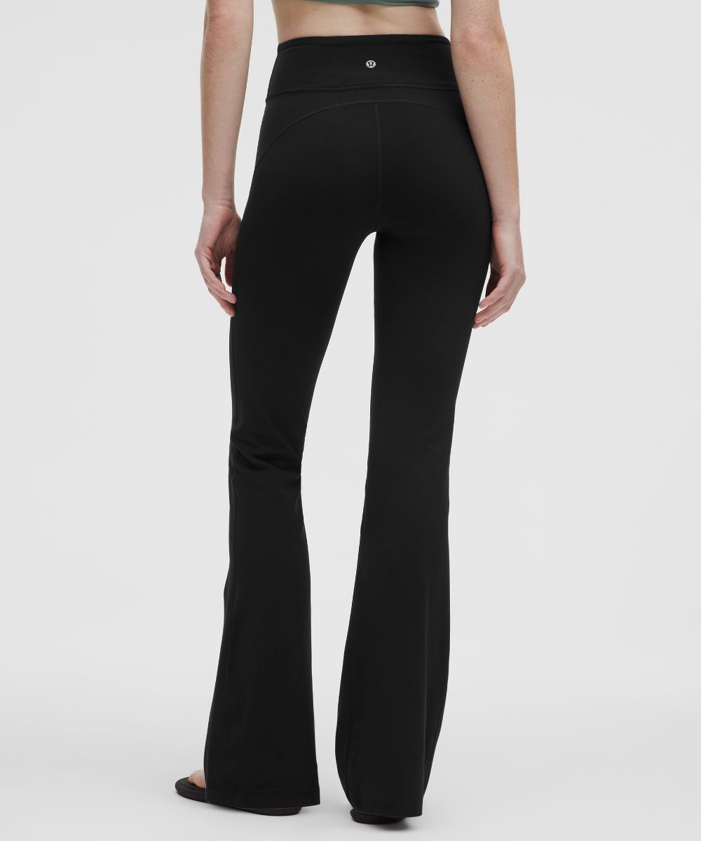 Pantalon Groove évasé taille haute en Nulu  Court