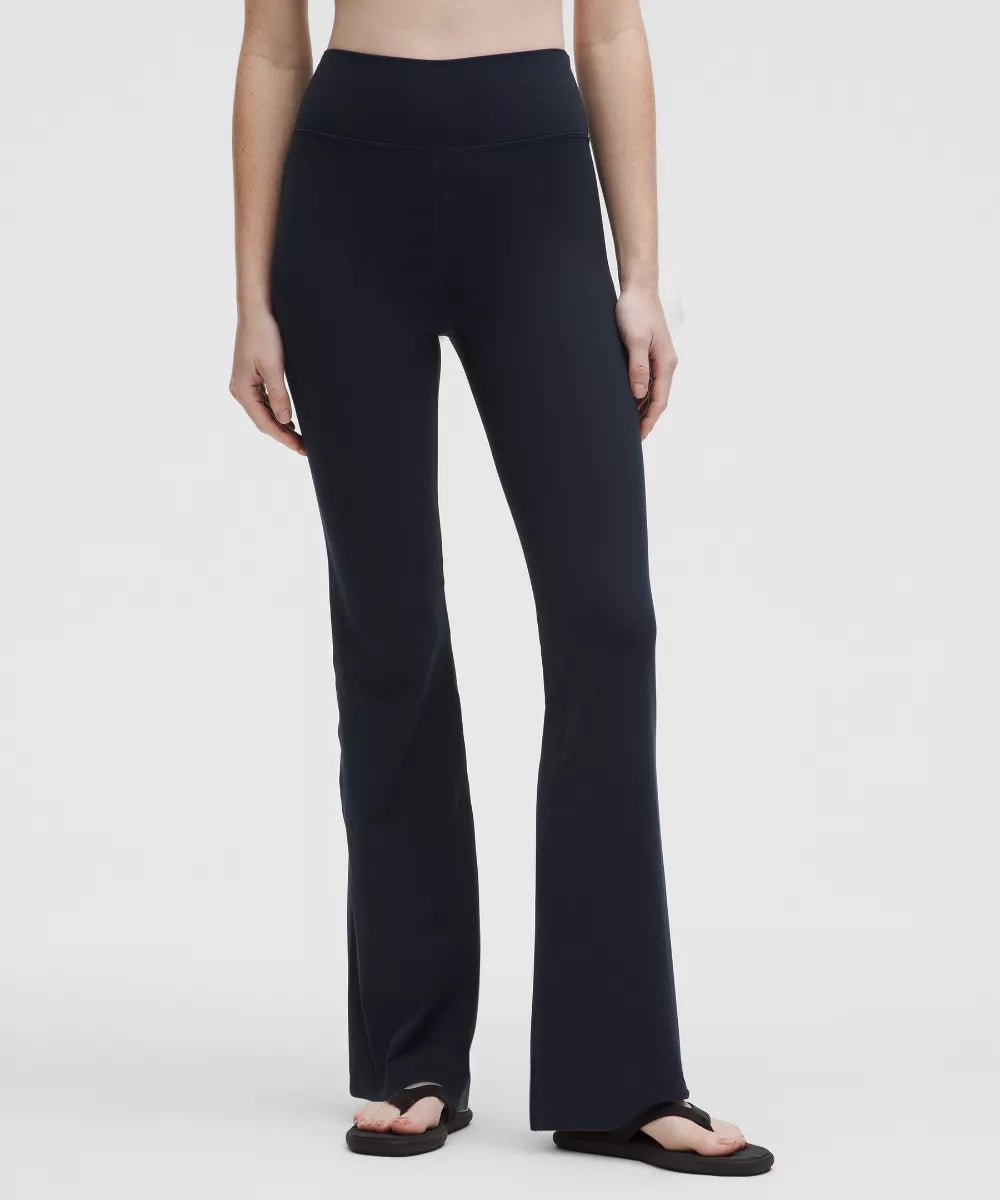 Pantalon Groove évasé taille haute en Nulu  Court