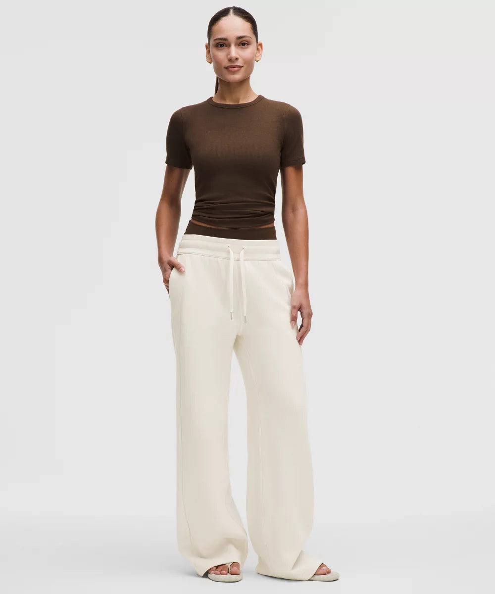 Pantalon Scuba large taille mi-haute  Standard